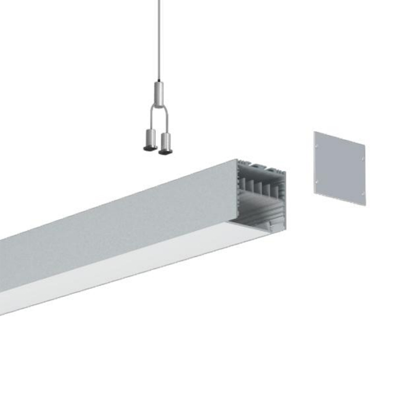 Aluminum Mounting Channel For LED Strip Pendant Lighting - Inner Width 53mm(2.09inch)